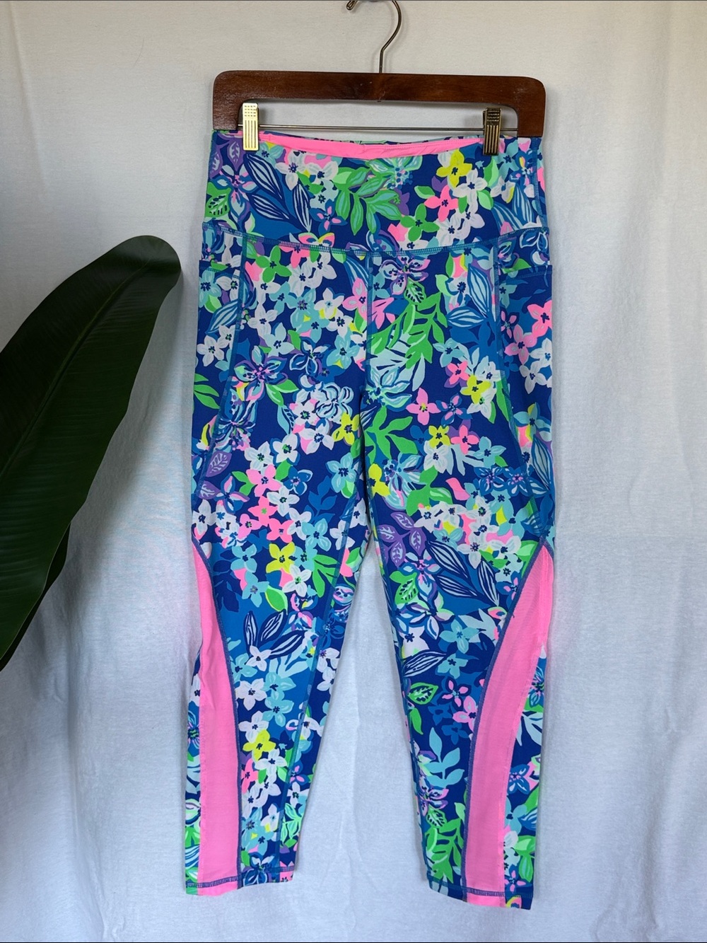 Lilly Pulitzer Women's Floral Capri Leggings - Navy, Pink & Green
